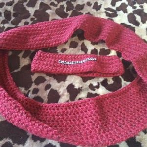 Infinity Scarf and Headband set with bling